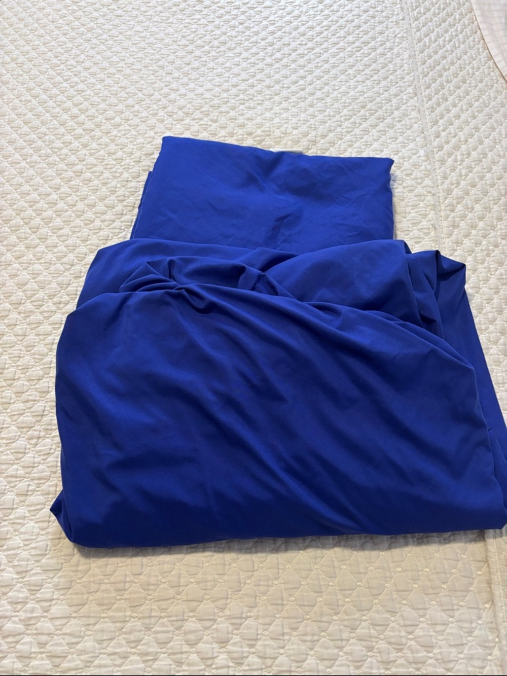 Bold Royal Blue Queen Polyester Sheet Set - No Pillowcases